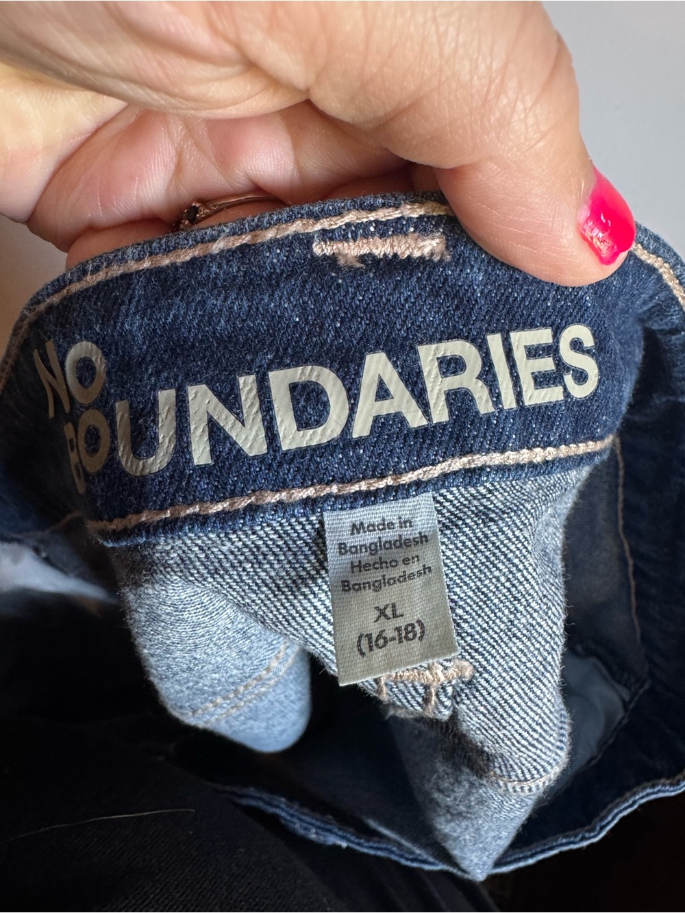 NWT No Boundaries Dark Blue Denim Mini Skirt - XL - Picture 9 of 9